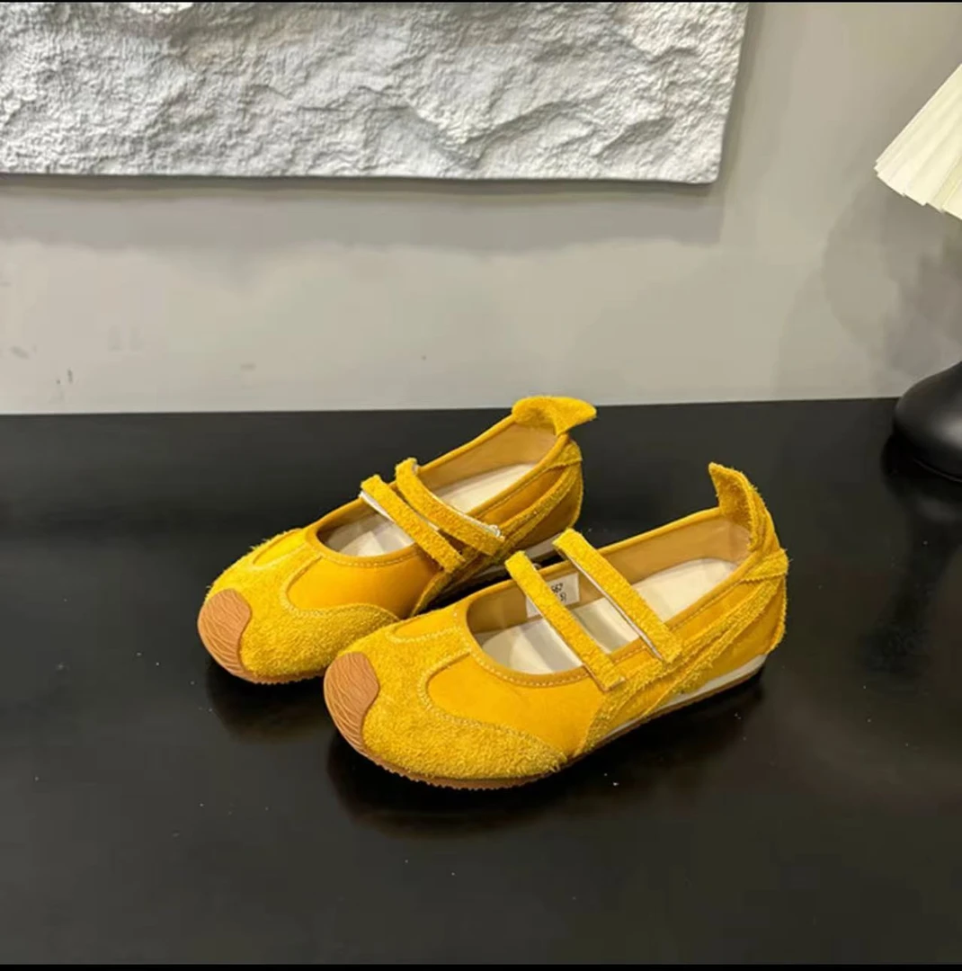 夏季新款女士平底软底魔术贴玛丽珍鞋法式芭蕾风休闲小单鞋935-2