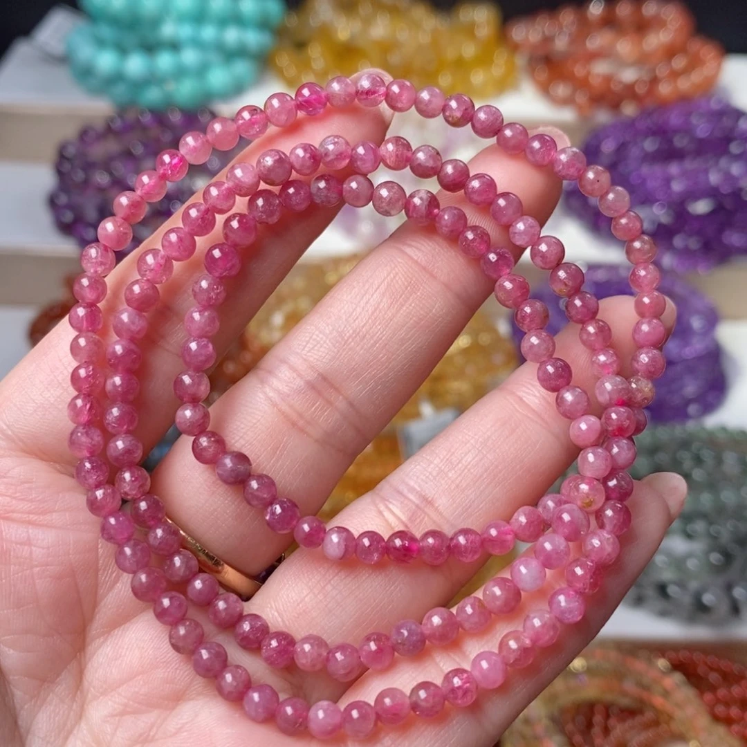 未镶嵌手链碧玺三圈手串14.9