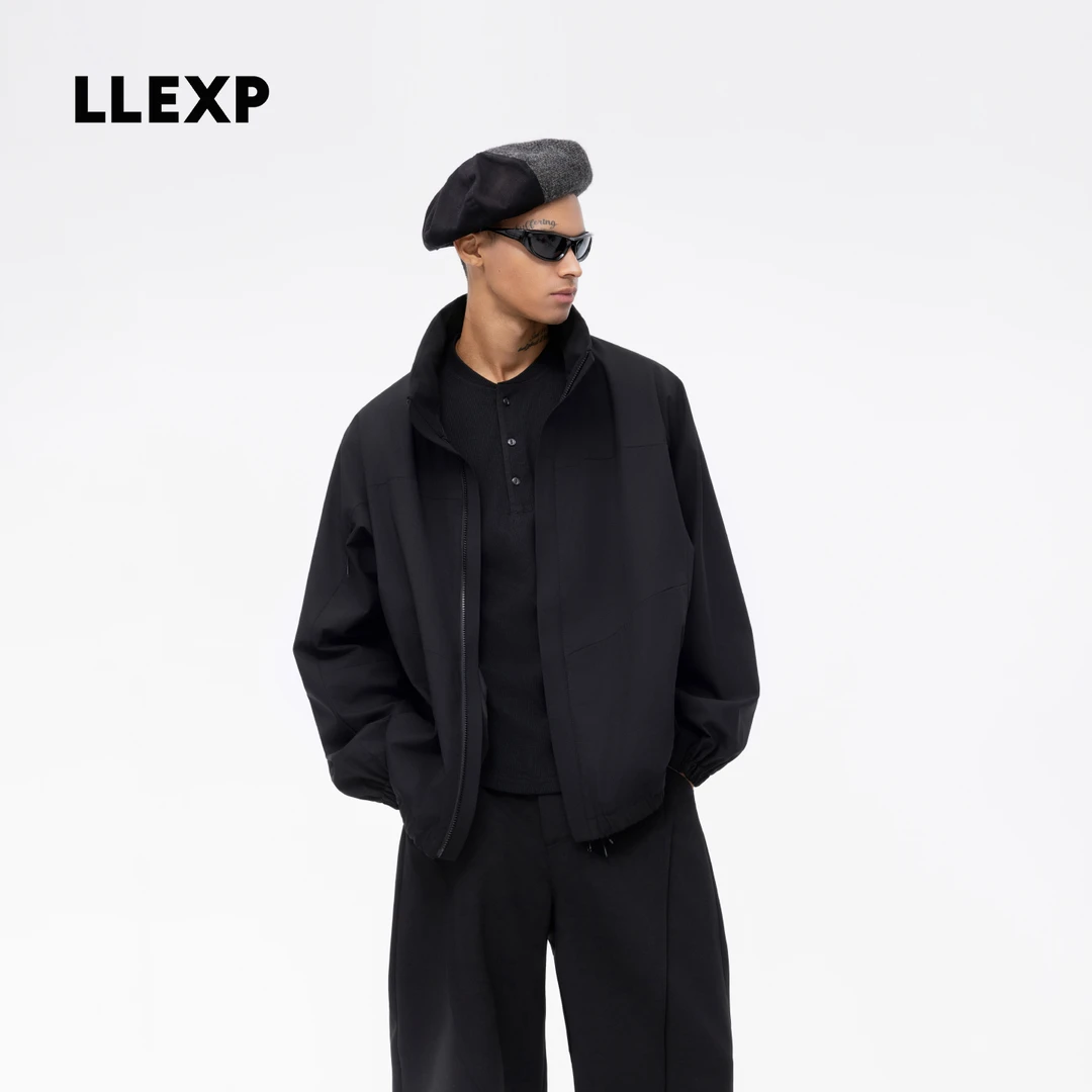 【羊毛科技】LLEXP可收纳帽子立领休闲夹克2025秋季新男士极简外套