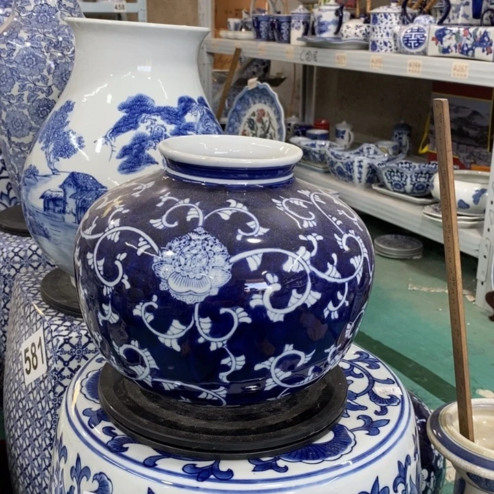 摆件手绘陶瓷大肚花瓶