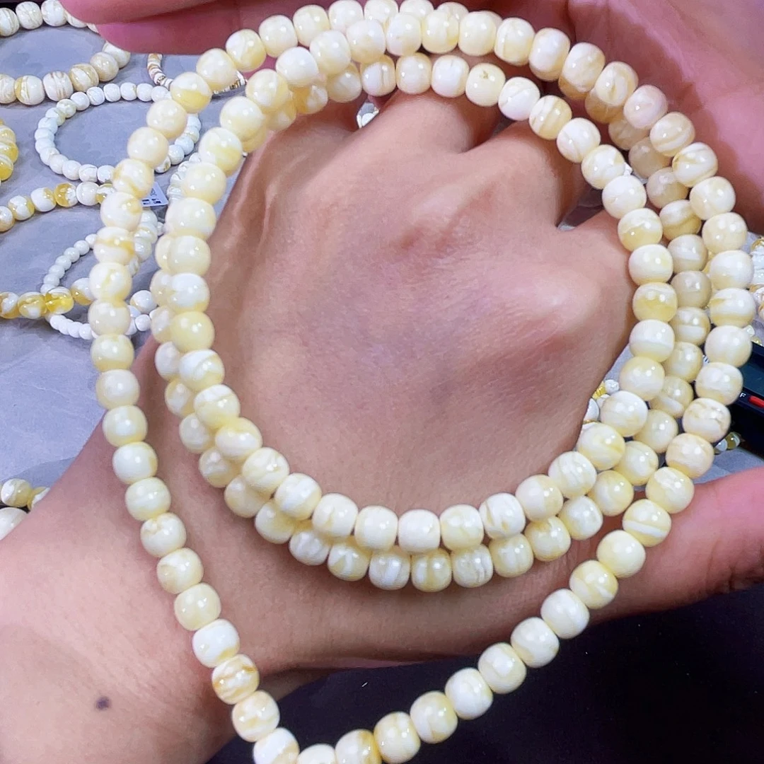 琥珀未镶嵌裸石6浓白虎皮妖花