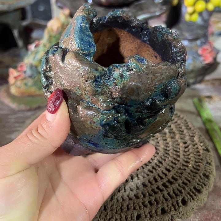16新店福利手工粗陶高温花盆