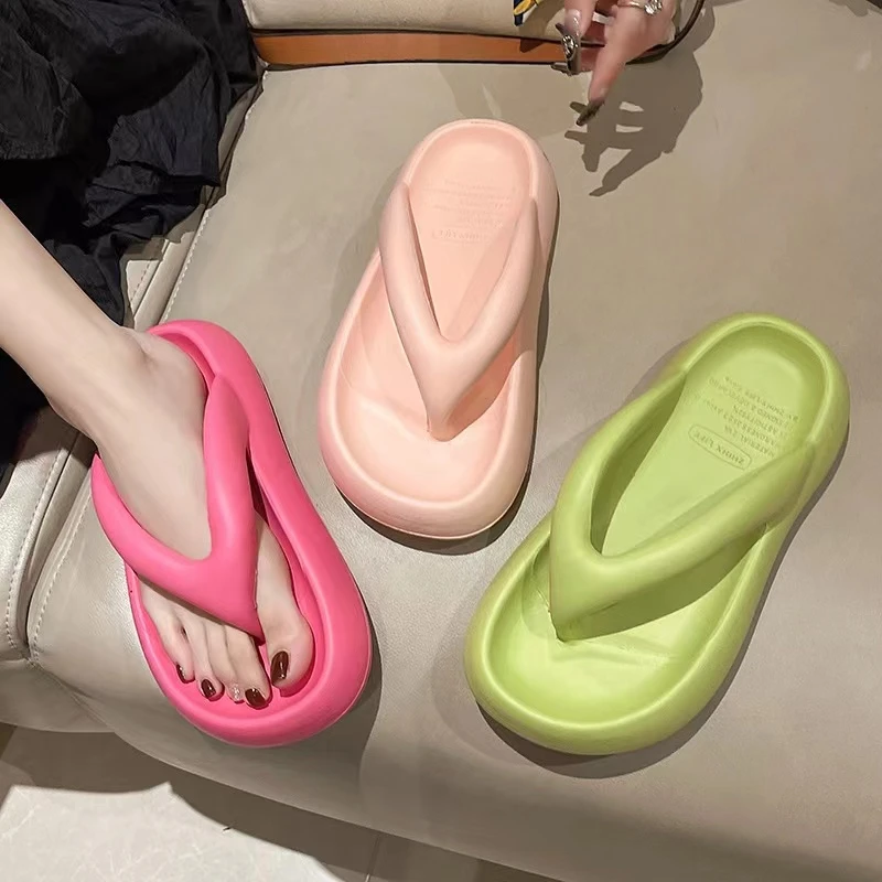 利达妮夏季时尚厚底休闲室内踩屎感软底居家软底凉拖鞋D女士5727
