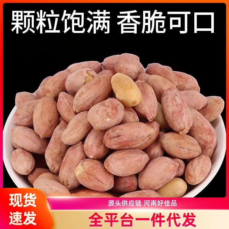 正宗多味花生山东休闲零食追剧下酒菜农家新鲜大颗粒花生红皮