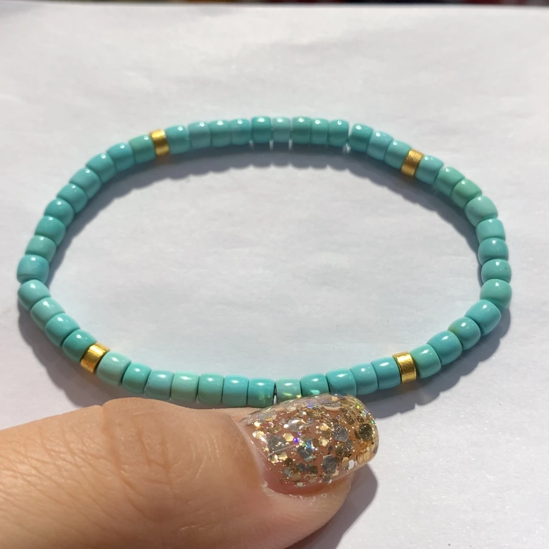 18K金镶嵌绿松石单圈