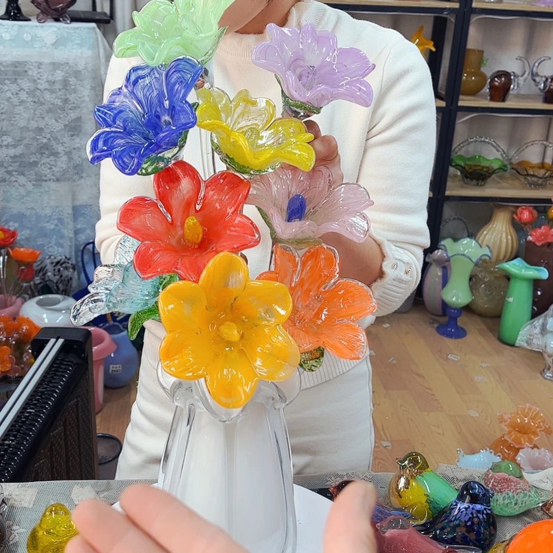 9花1瓶 不含瓶福利琉璃工艺品