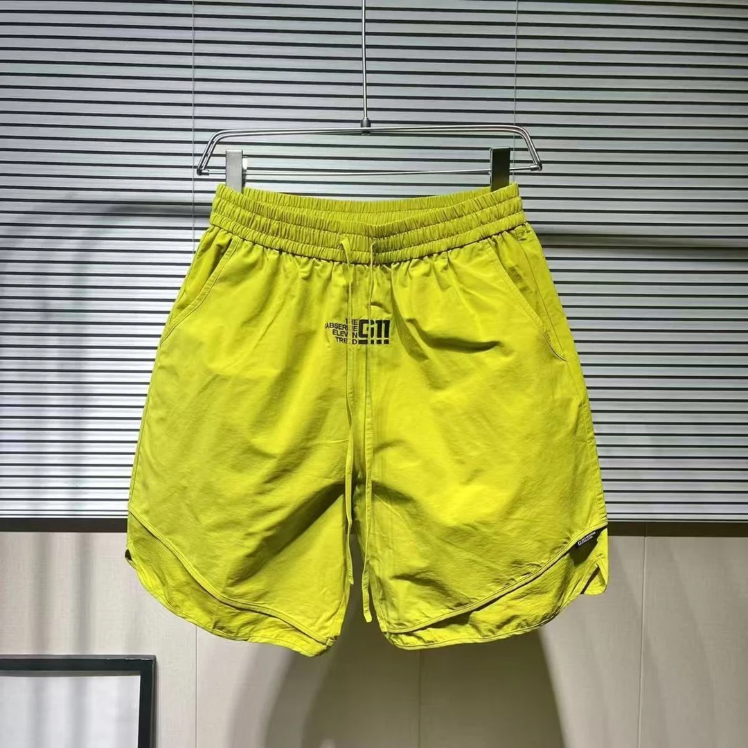 夏季潮牌刺绣工装短裤男士休闲宽松潮流速干沙滩五分裤百搭时尚潮