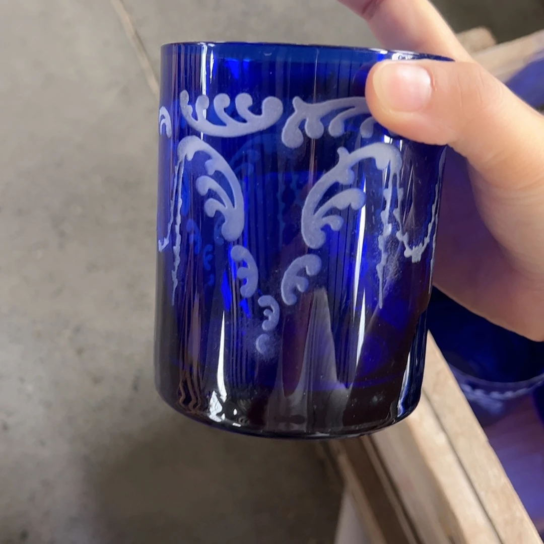 水晶玻璃高脚款微瑕一个