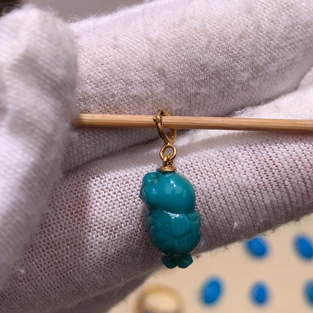 绿松石18K金镶嵌珠宝奇石