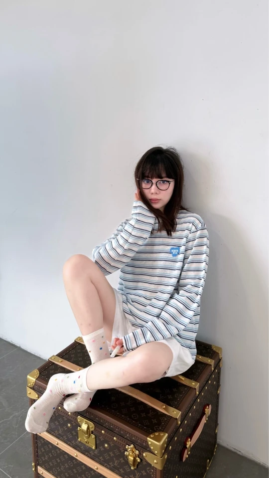 SEVENFUOO -77869【韩版条纹】长袖