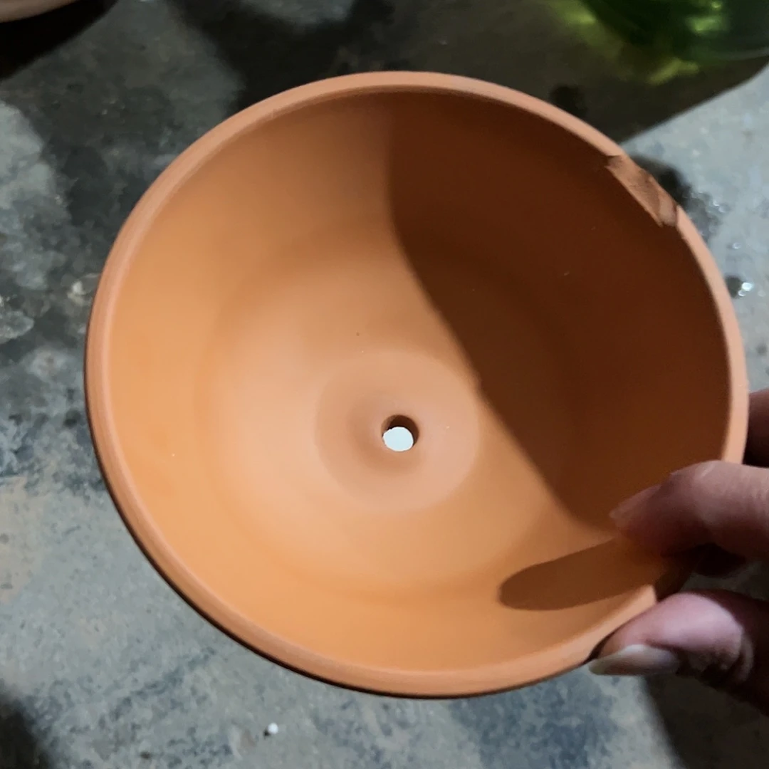 【闪购商品】红陶1分钱螺纹盆15口6高1个