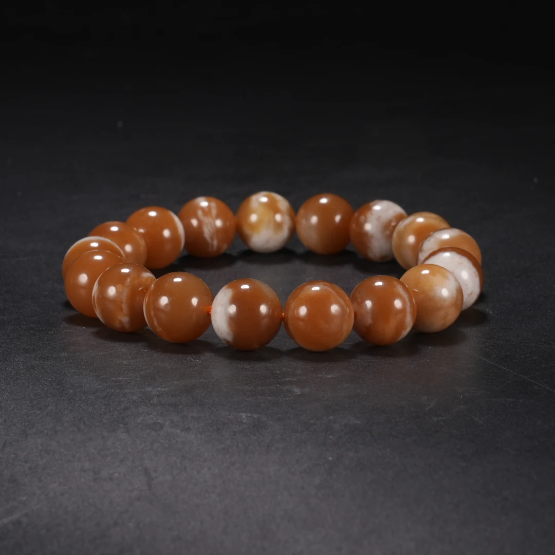 lot2和田玉糖白手串（珠径12mm）/保利拍卖