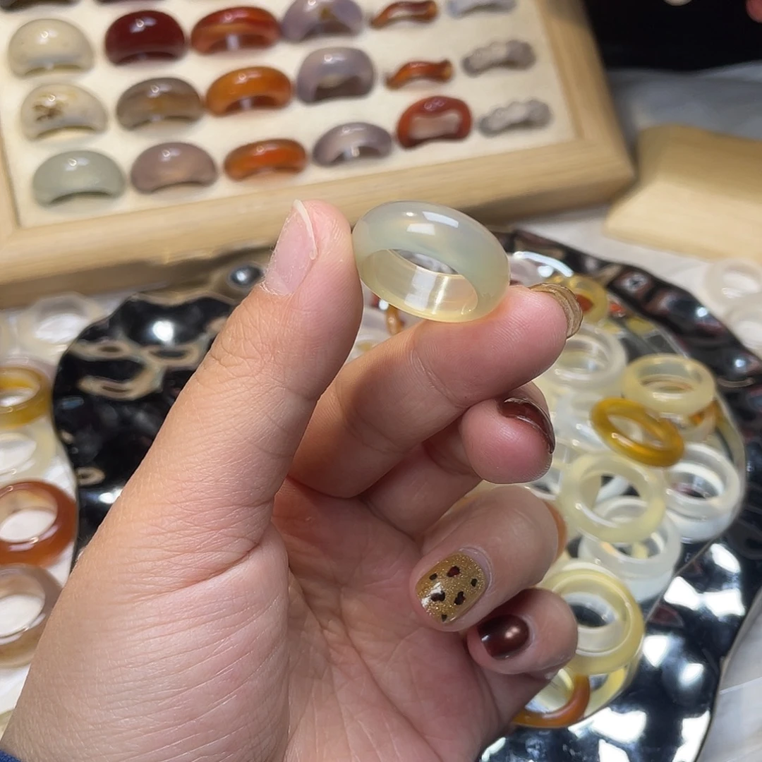 玛瑙/玉髓合金戒指A01港17不退换