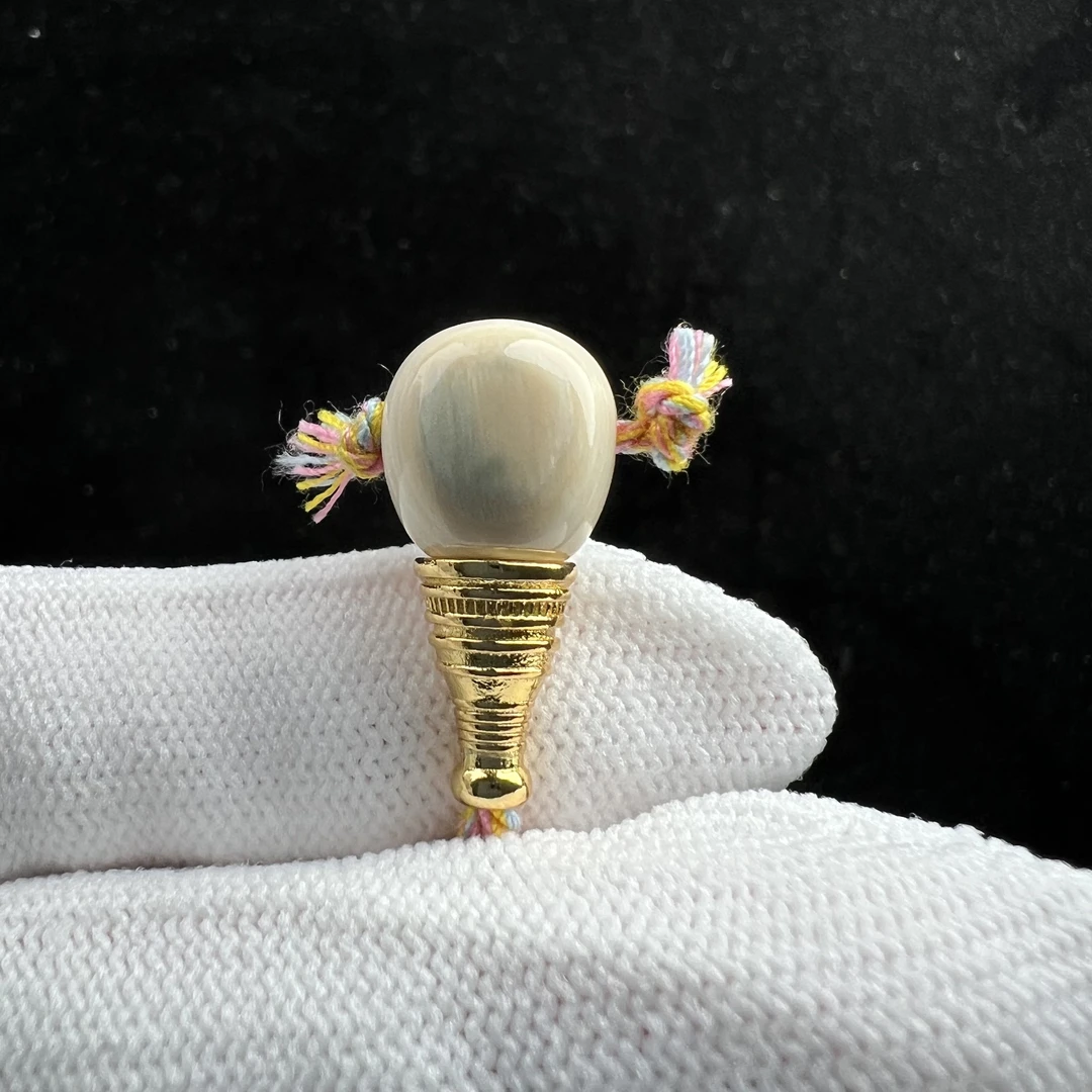 D7239天然猛犸牙 带皮分体三通11*23mm支持鉴定 假一罚四