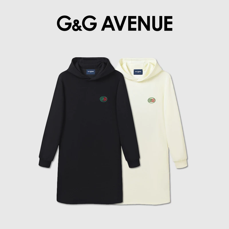 法国G&G AVENUE 轻奢潮牌连帽长宽卫衣裙裙子连衣裙-GQZ2424001