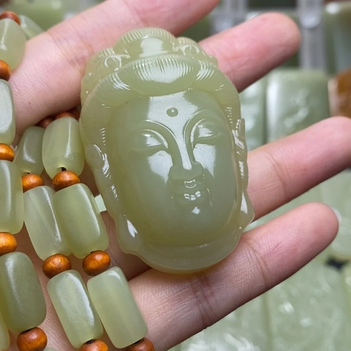 立体双面工观音头