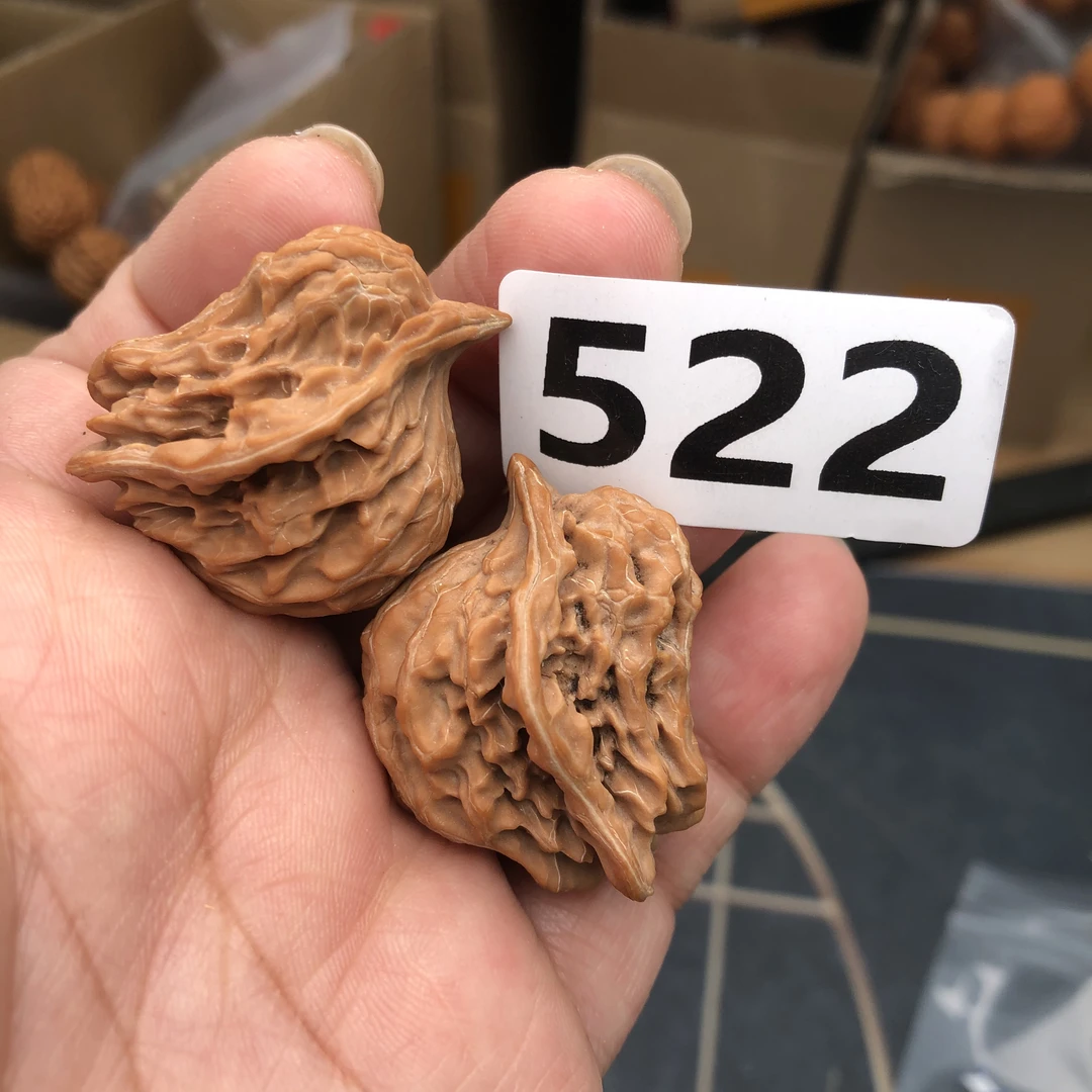 文玩麻核桃异形小鸟鸳鸯企鹅小手捻招财手盘白茬男士女生异形特级