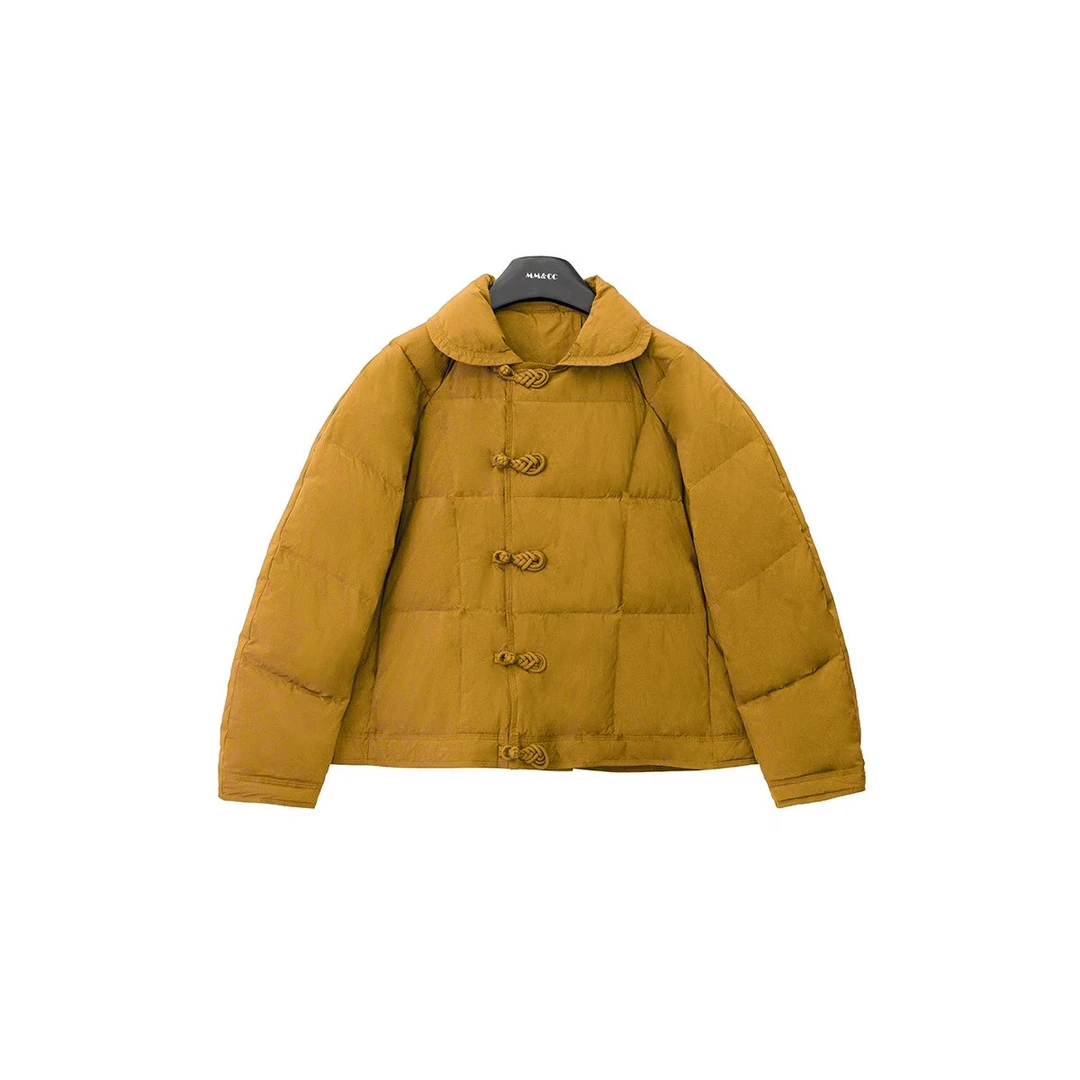 【蝉衣】新中式国风纯色盘扣休闲保暖冬季羽绒服LY-G8939