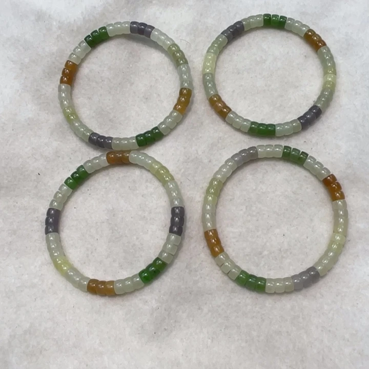 和田玉未镶嵌手串卡6药片多宝多样性拍一发一