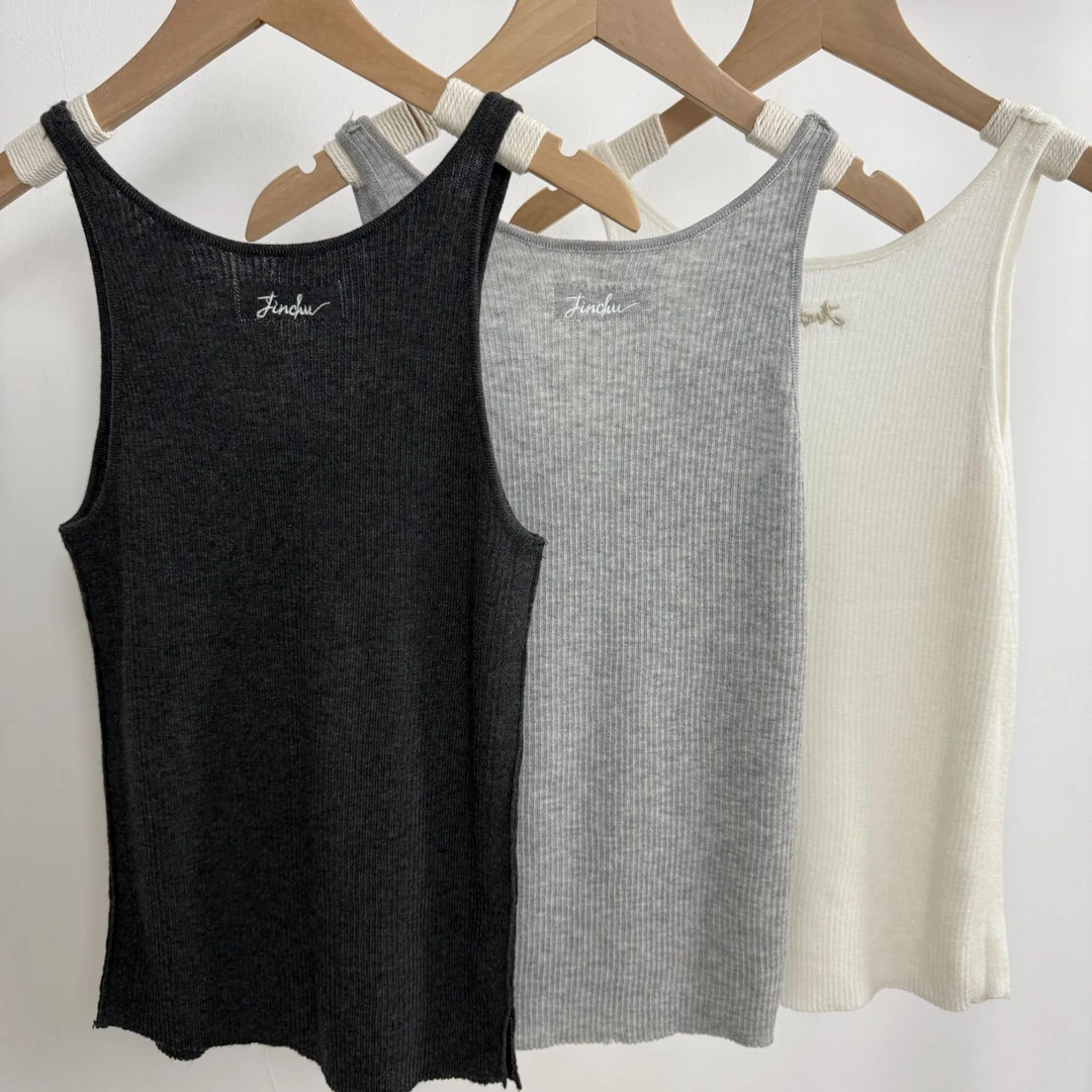 小众设计师款针织背心无袖两面可穿女款通勤打底御姐瑜伽舒适时尚