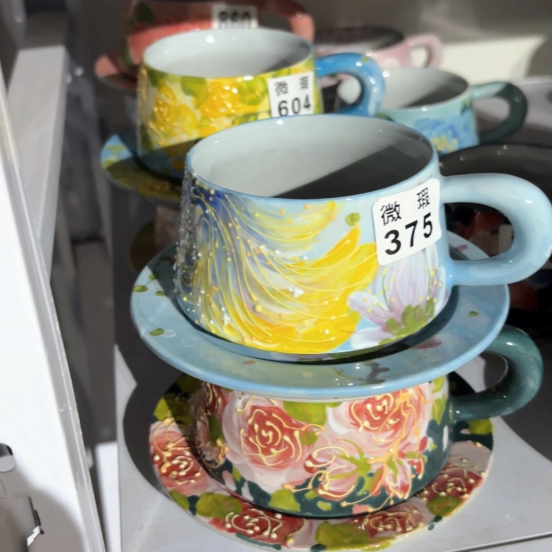 景德镇手绘高温釉下彩陶瓷茶具