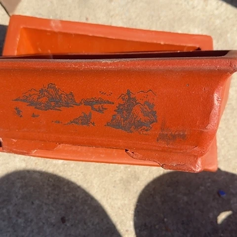 紫砂宜兴紫砂花盆26+26红马槽