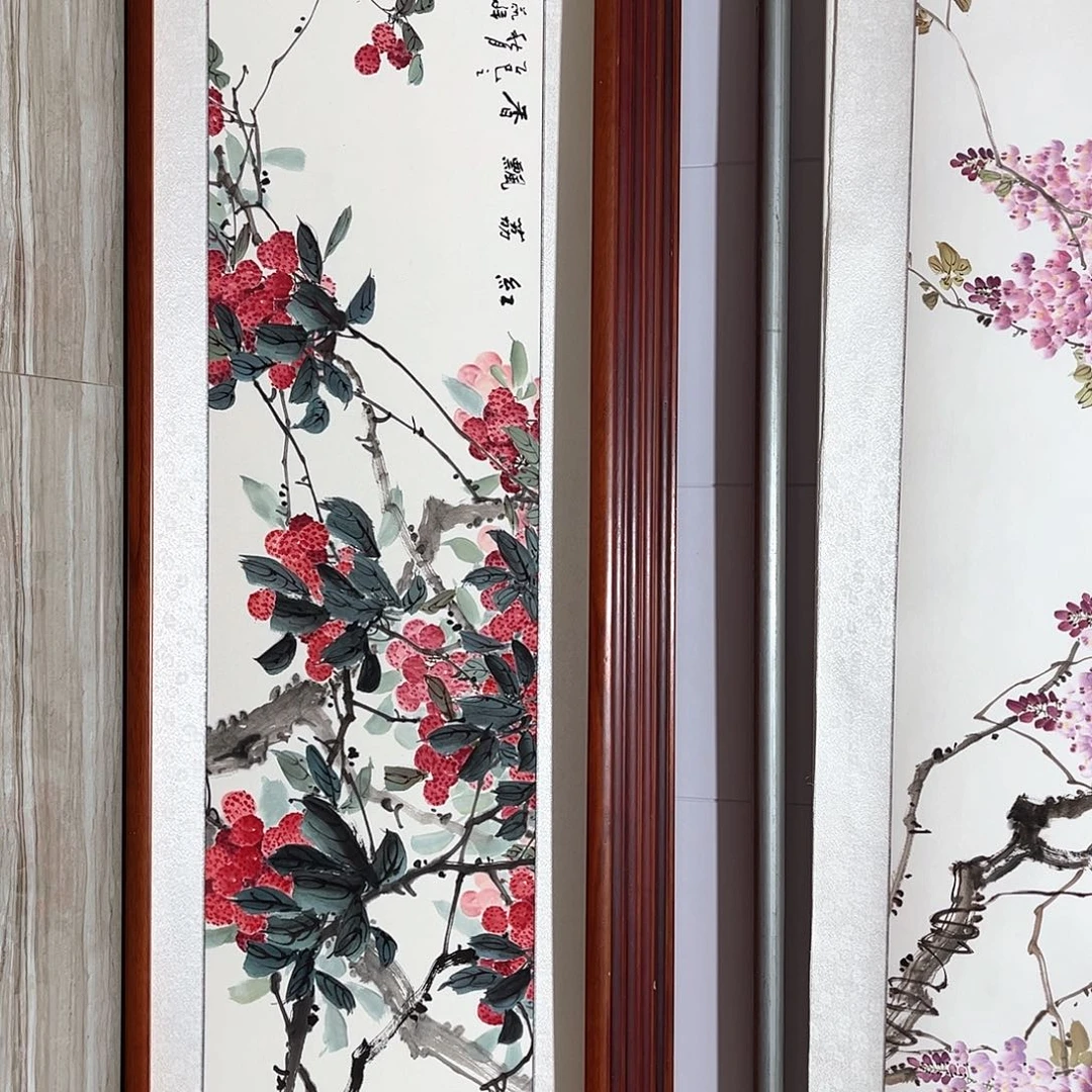 @***乐国画书画作品带框163×48