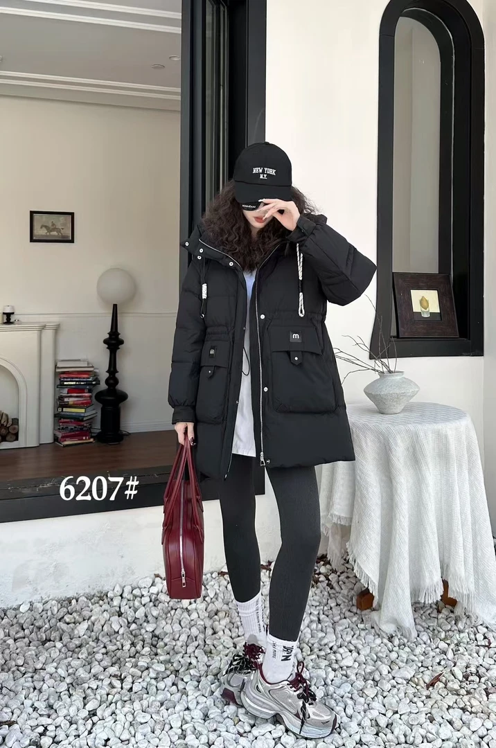 【卡蔻】6207带帽保暖羽绒服（衣长75左右）