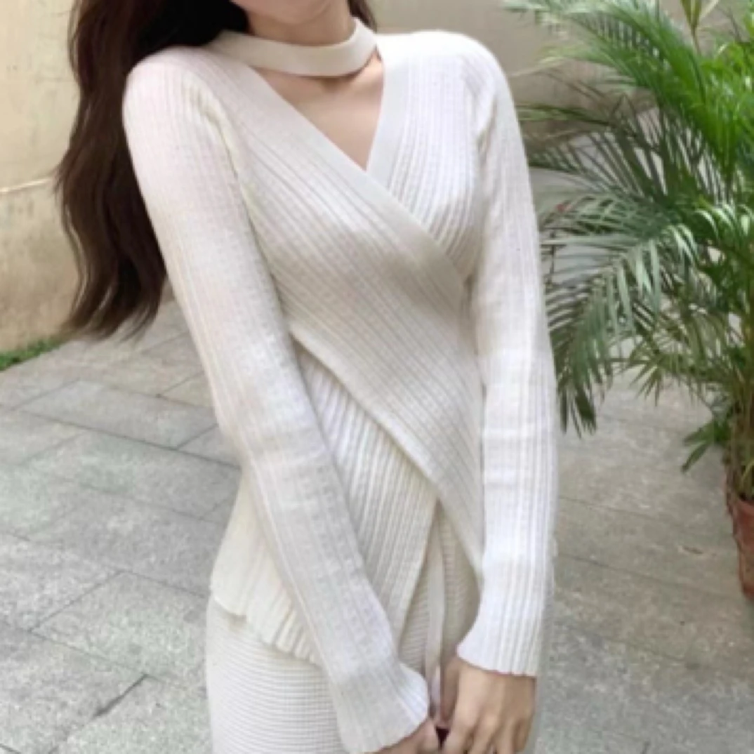 森系水洗长袖毛针织衫时尚高领气质洋气秋季百搭黑色上衣显瘦