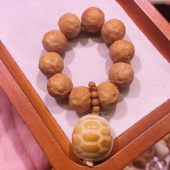 猴头核桃手串 微瑕砂糖橘手捻