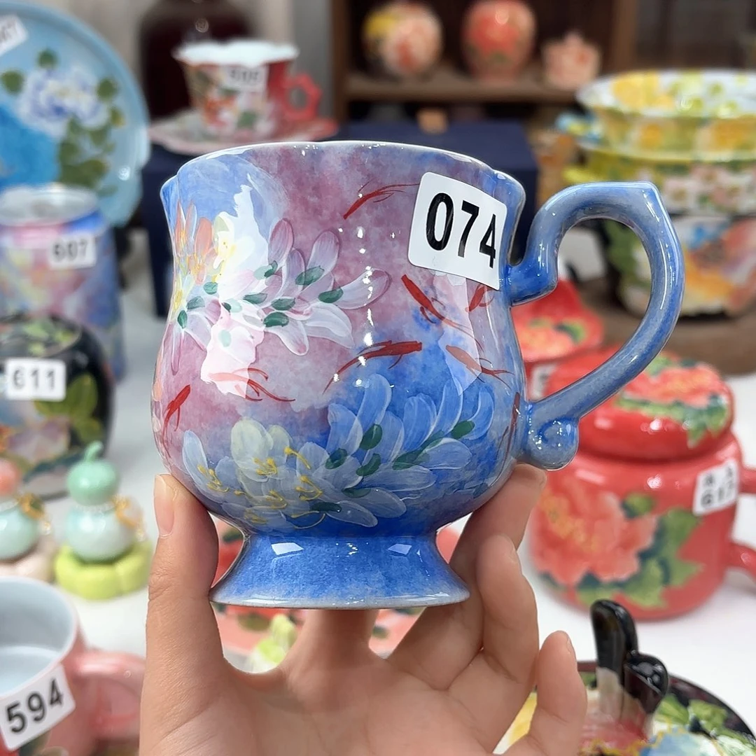 景德镇手绘高温釉下彩陶瓷茶具