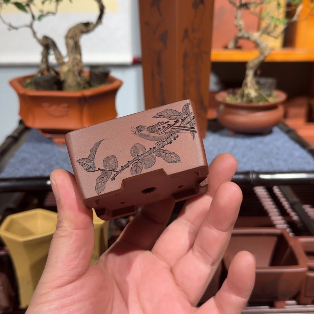 紫砂花盆原矿紫泥