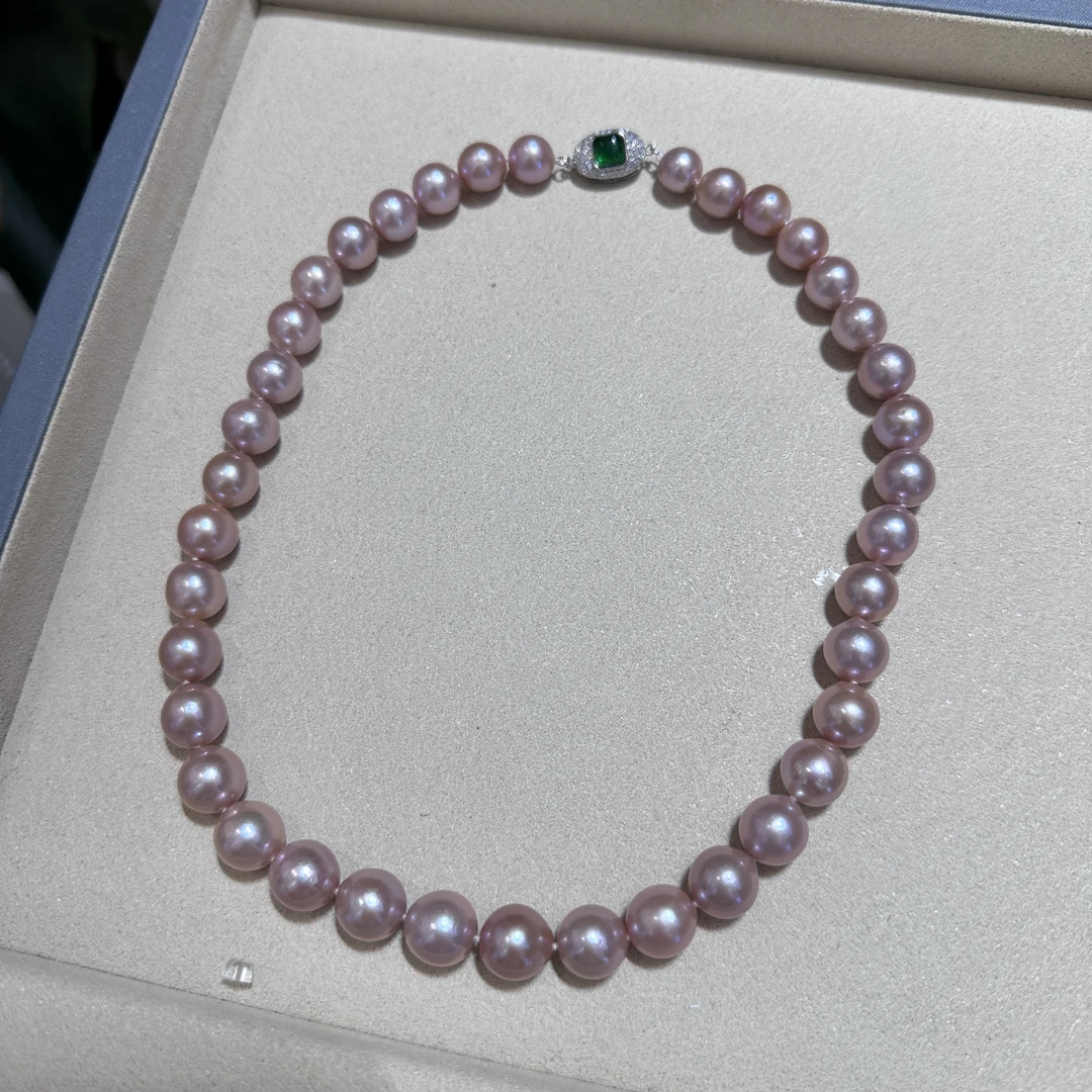 【钱元元珍珠】9-11mm 宝石扣 【金粉世家】 淡水珍珠项链