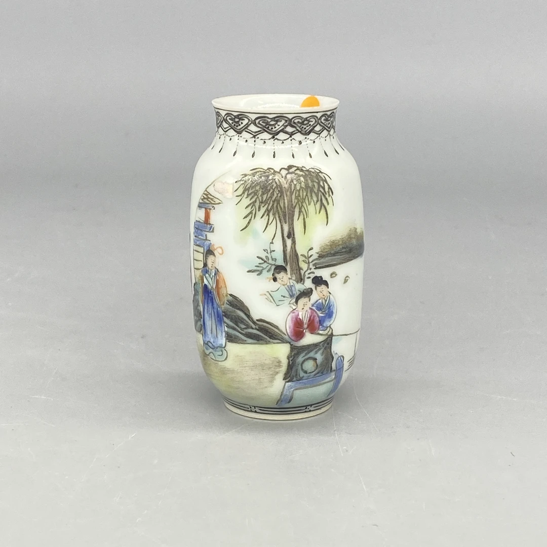 62512082*民国粉彩人物故事纹灯笼瓶/瓷器六/江苏省文物总店/Y