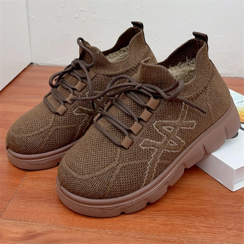 冬季厚底加绒加厚女棉鞋老北京新款女棉鞋中老年百搭休闲妈妈棉鞋