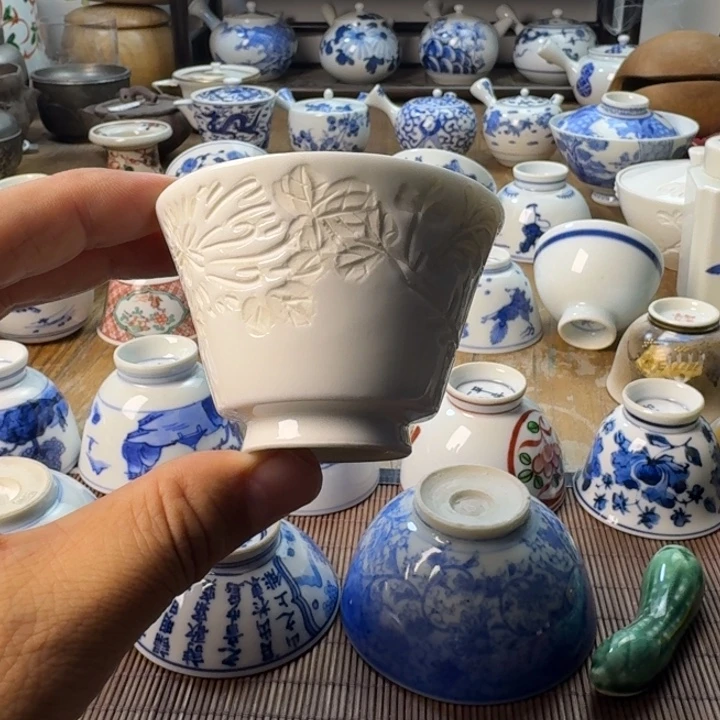 青花瓷器杯子茶具