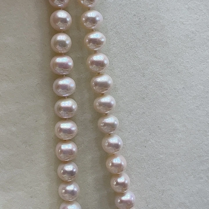 淡水珍珠银S925镶嵌颈饰➕9-10高品极光炫彩