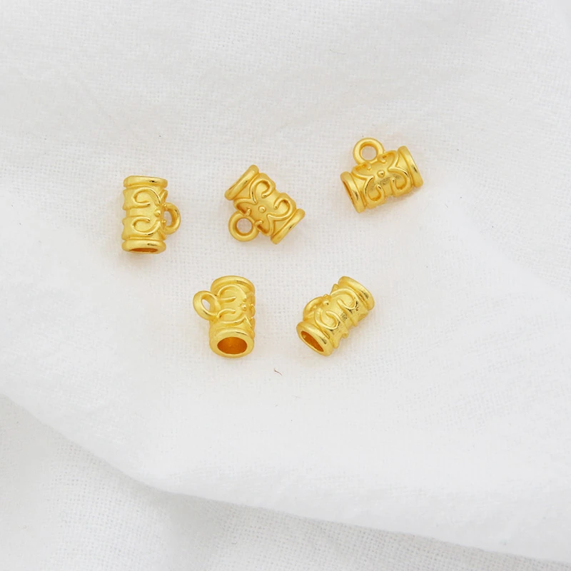 三通管套吊坠竹节挂件保色混批DIY饰品配件古风发簪步摇扣批发