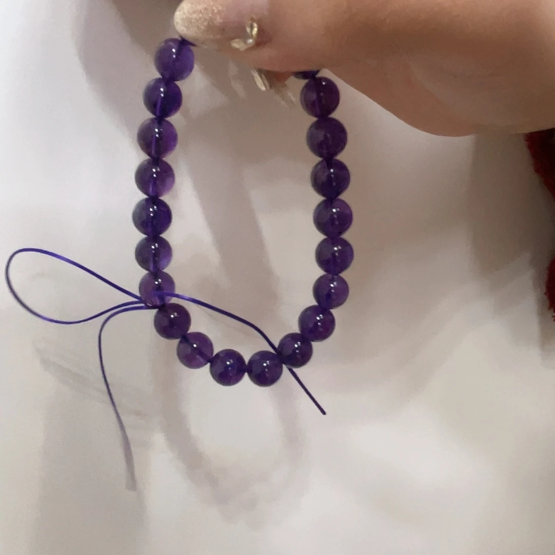 紫晶手链未镶嵌天然紫水晶手链