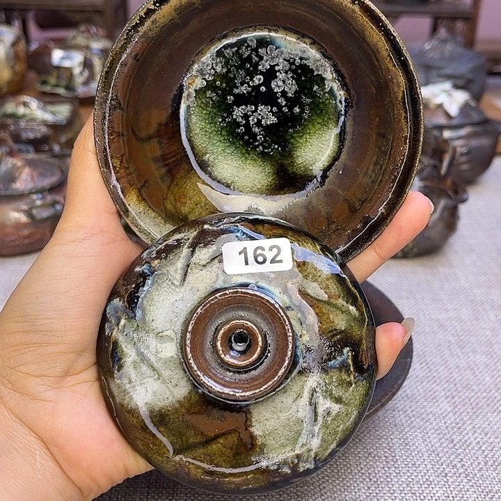 裸柴烧陶瓷手工茶器