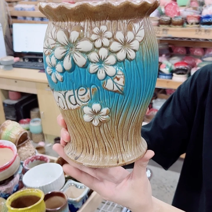 有孔.凑单10元陶瓷花盆发货！