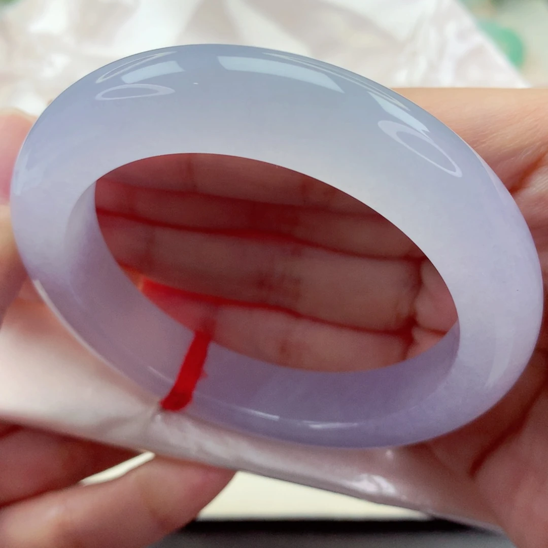 未镶嵌手镯翡翠56冰粉月光 仙气飘飘 厚装 喵喵