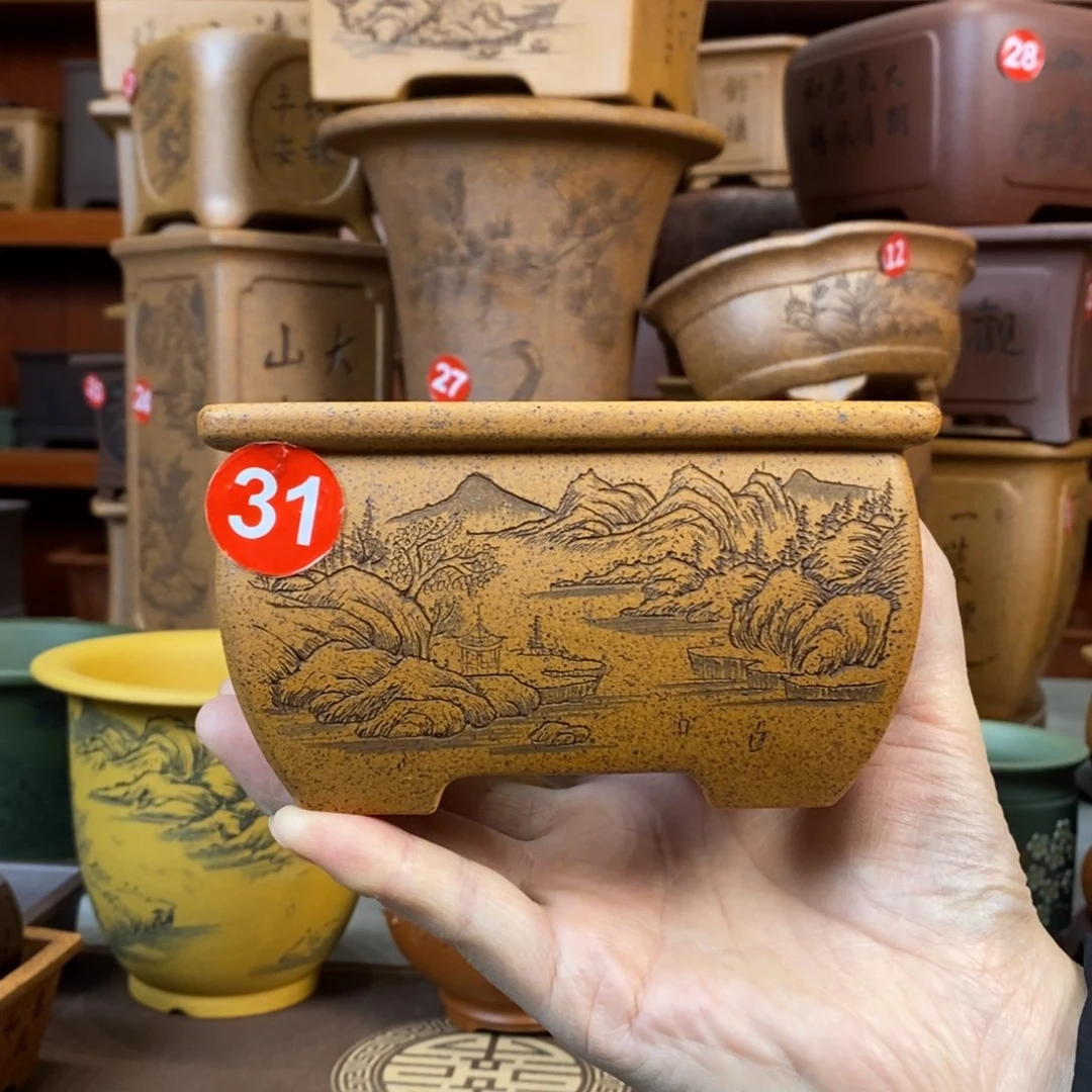 紫砂花盆盆景花盆小