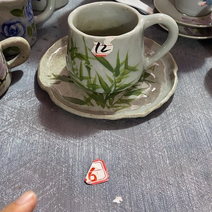 竹子盘子加竹子杯子