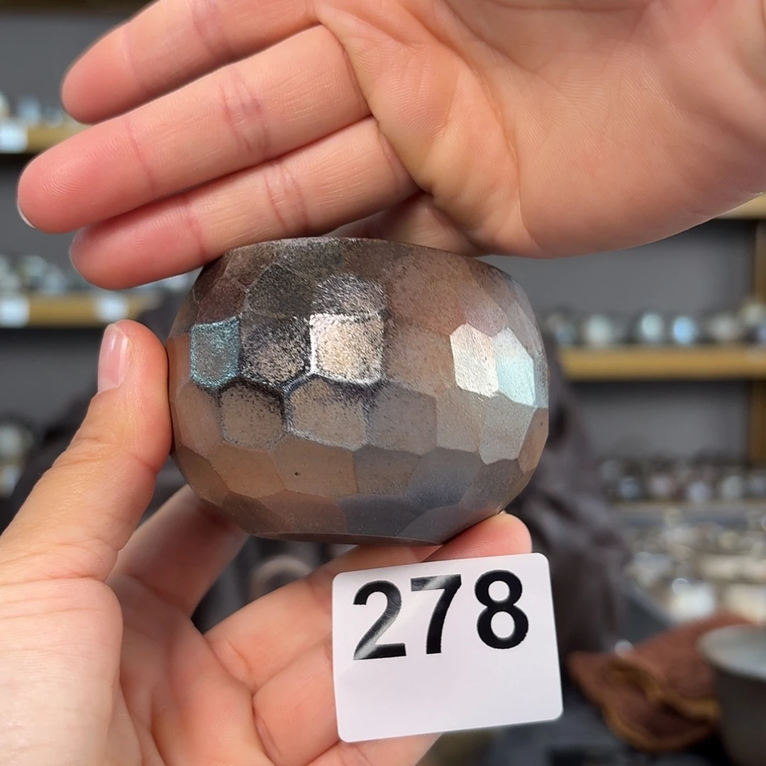 坭兴陶柴烧全手工原矿泥料杯100毫升