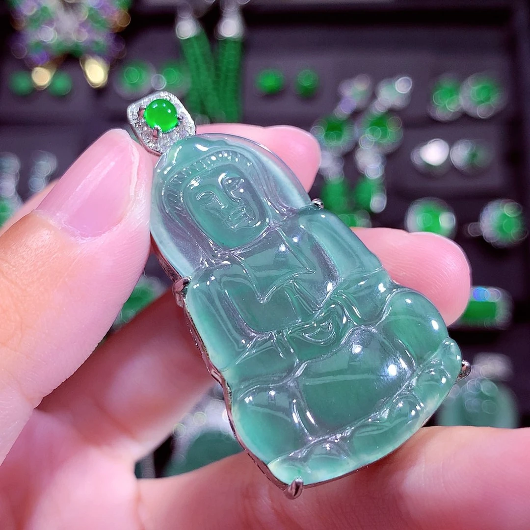 颈饰未镶嵌翡翠天然