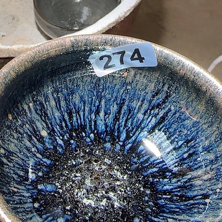 茶盏琢泥窑柴烧开窑