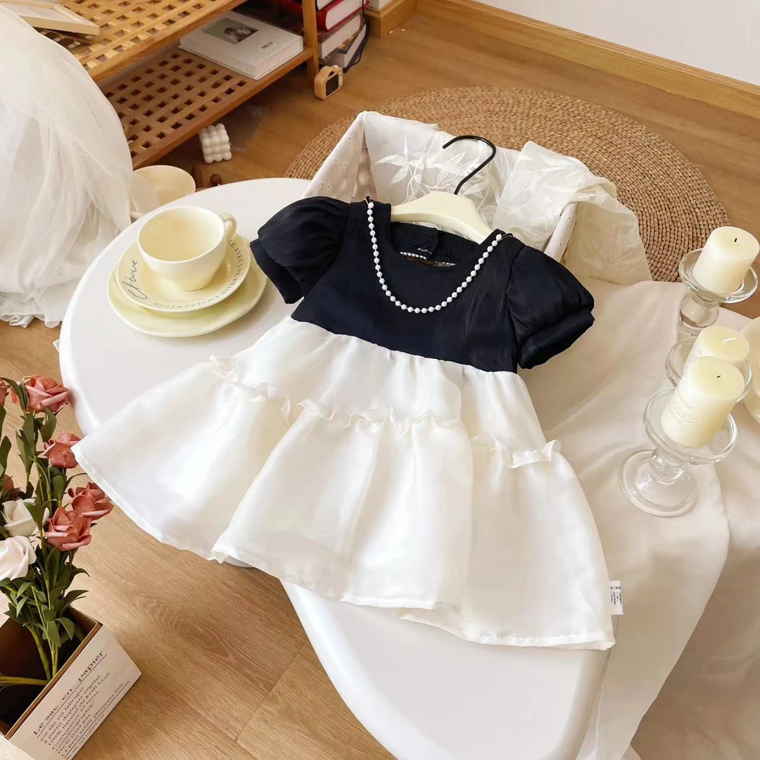 【现货】XJQ24X026夏季女童连衣裙公主裙宝宝韩版气质裙子甜美女宝