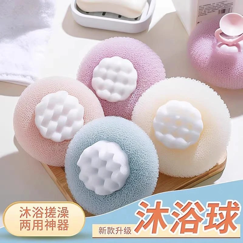 沐浴浴球吸盘按摩浴花柔软不散女士专用洗澡沐浴起泡泡