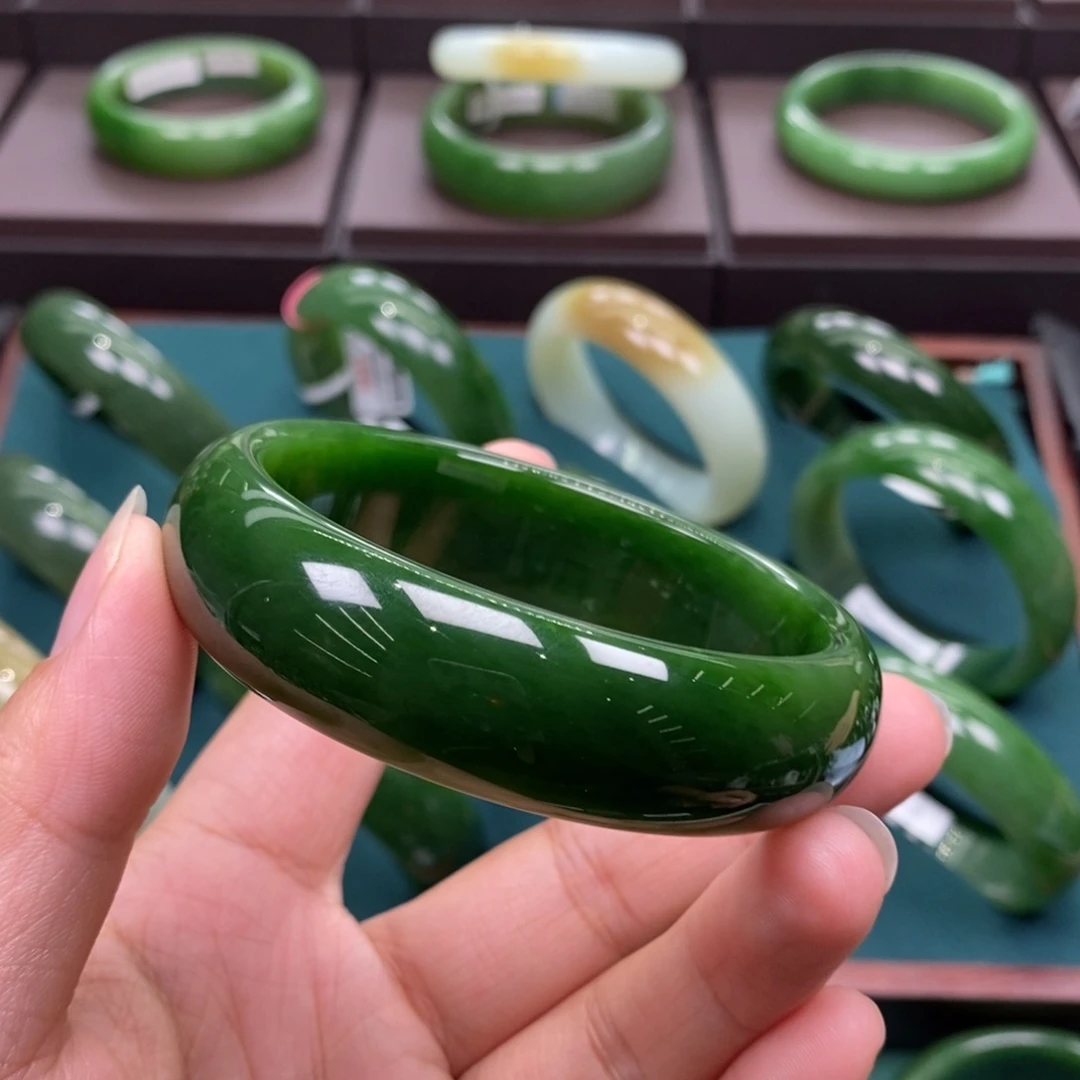 和田玉（碧玉）未镶嵌手镯6162